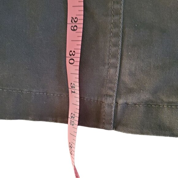 Halogen Floral Laced Embroidered Military Utility Cargo Jacket 2X Olive Green - Picture 10 of 13